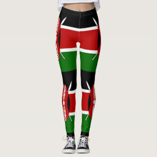 Leggings Drapeau du Kenya Massaï Bendera ya Kenya