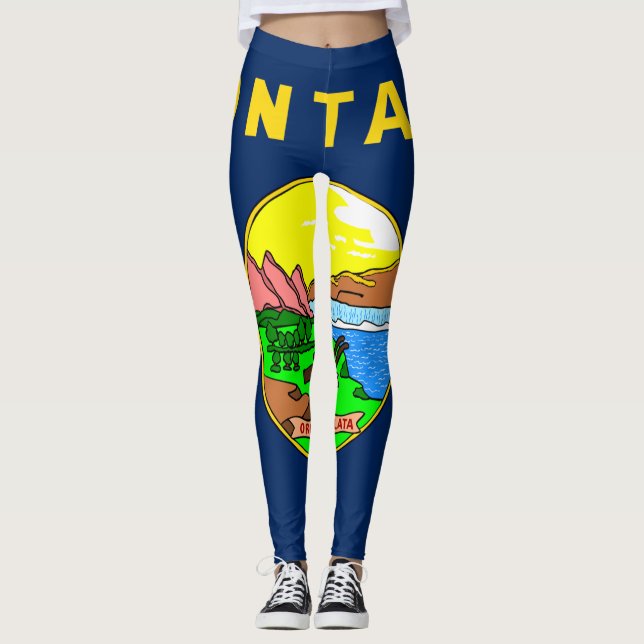 Leggings Drapeau du Montana (Devant)