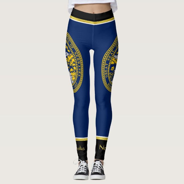 Leggings Drapeau du Nebraska (Devant)