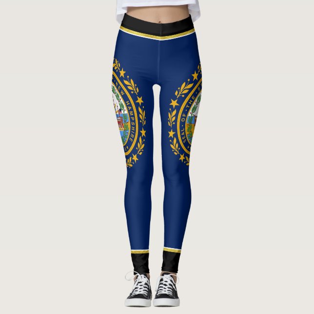 Leggings Drapeau du New Hampshire (Devant)