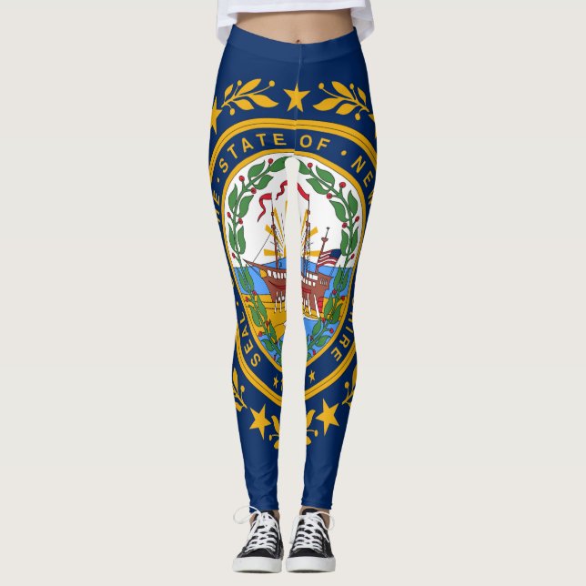 Leggings Drapeau du New Hampshire (Devant)