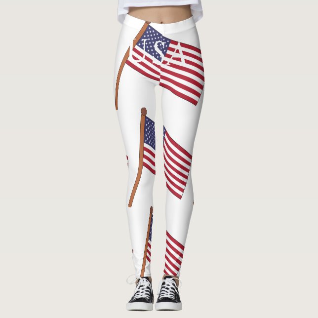 Leggings Drapeau du pays USA Thunder_Cove (Devant)
