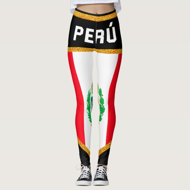 Leggings Drapeau du Pérou (Devant)