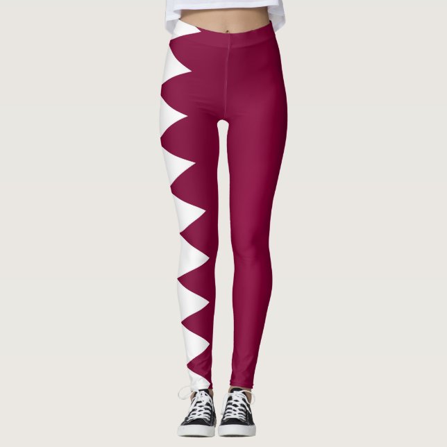 Leggings Drapeau du Qatar cool (Devant)