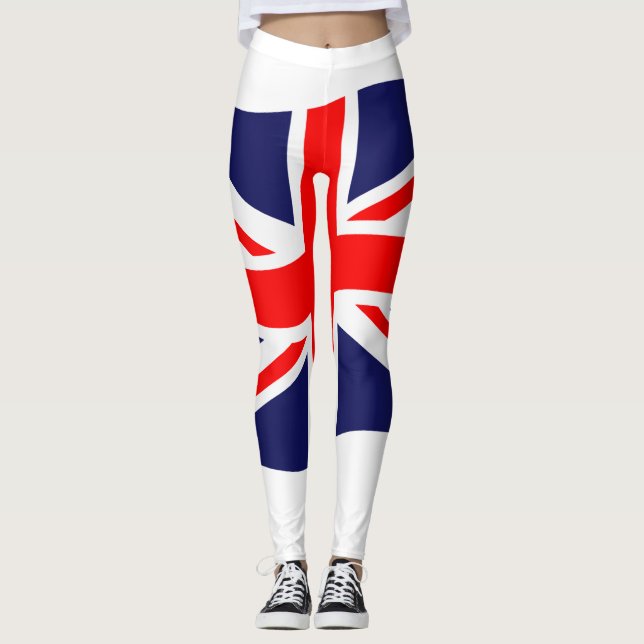 Leggings Drapeau du Royaume-Uni + vos idées (Devant)