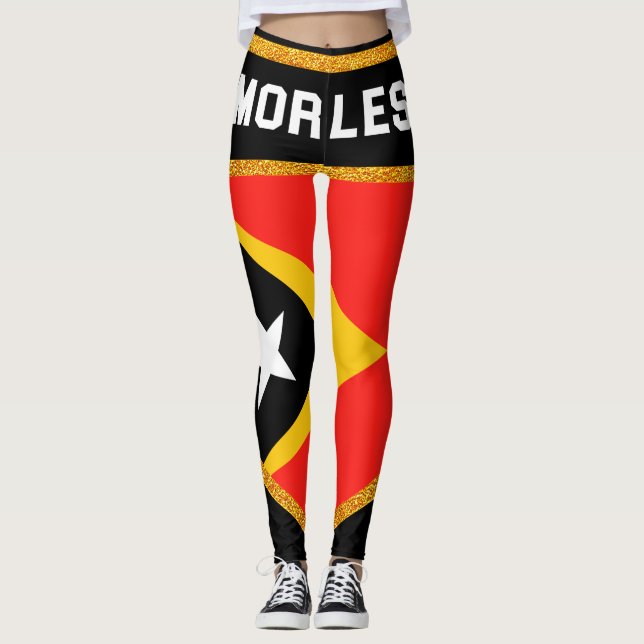 Leggings Drapeau du Timor oriental (Devant)