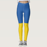 Leggings Drapeau d'Ukraine<br><div class="desc">Le drapeau de l'Ukraine est une bannière de deux bandes horizontales de taille égale de bleu et jaune. Le dessus représente le ciel et le jaune représente le blé. Le drapeau national de l'Ukraine</div>