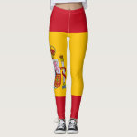 Leggings Drapeau Espagne - Bandera de Espana<br><div class="desc">Drapeau de l'Espagne - Bandera de Espana Ses champs représentent la Castille, le Léon, l'Aragon, la Navarre et la Grenade. Des colonnes d'Hercules sur les côtés des armoiries symbolisent Gibraltar et Ceuta. L'inscription "Plus Ultra" sur un ruban rouge enroulé autour des colonnes est utilisée depuis la découverte de l'Amérique. #espagne...</div>