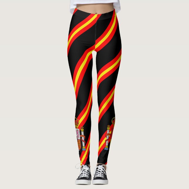Leggings Drapeau espagnol de rayures (Devant)