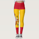 Leggings Drapeau espagnol (Espagne)<br><div class="desc">Ce dessin présente le drapeau de l'Espagne (connu en espagnol comme "España"), officiellement connu sous le nom de Royaume d'Espagne (en espagnol, "Reino de España"), qui est un pays du sud-ouest de l'Europe avec quelques poches de territoire à travers le détroit de Gibraltar et l'océan Atlantique. Son territoire continental européen...</div>
