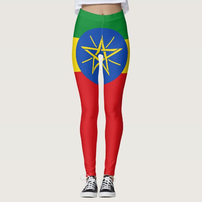 Leggings Drapeau Éthiopie (Devant)