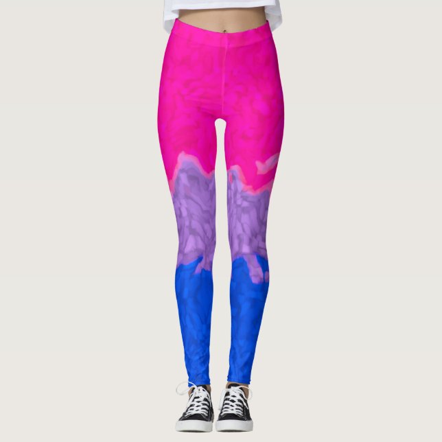 Leggings Drapeau funky Bi Pride (Devant)