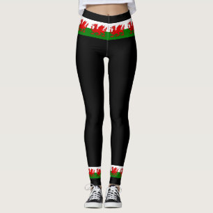 Leggings Drapeau gallois dragon rouge gallois