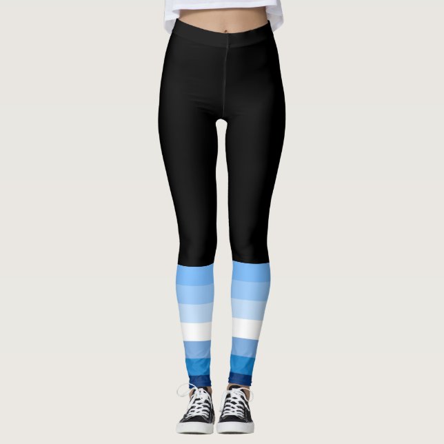 Leggings Drapeau Gay Male Pride (bleu) (Devant)