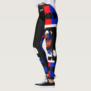 LEGGINGS DRAPEAU HAÏTIEN LEGINES NOIRES ACD HAVIC