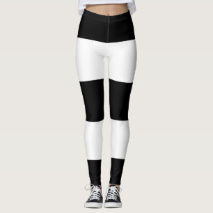Leggings Drapeau Hétérosexuel noir blanc rayé LGBT
