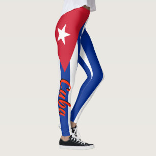 Leggings Drapeau impressionnant de Cubain du Cuba