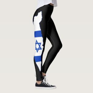 Leggings Drapeau israélien Motif, Drapeau israélien