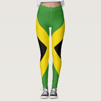 Leggings Drapeau jamaïcain sur toute sa conception