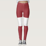 Leggings Drapeau letton (Lettonie)<br><div class="desc">Ce dessin présente le drapeau national de Lativa (officiellement connu sous le nom de République de Lettonie), qui est un pays de la région balte de l'Europe du Nord. Lativa est bordée par l'Estonie au nord, la Lituanie au sud, la Russie à l'est et la Biélorussie au sud-est ; elle...</div>