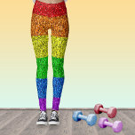 Leggings Drapeau LGBT vibrante parties scintillant arc-en-c<br><div class="desc">Légendes de vêtements de style unique avec le drapeau Sparkly LGBT en rouge vif,  orange,  jaune,  vert,  bleu et violet brillent de parties scintillant. *photo de scintilles pas de parties scintillant réelle!</div>