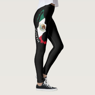 Leggings Drapeau mexicain Dessin du logo féminin de la mod