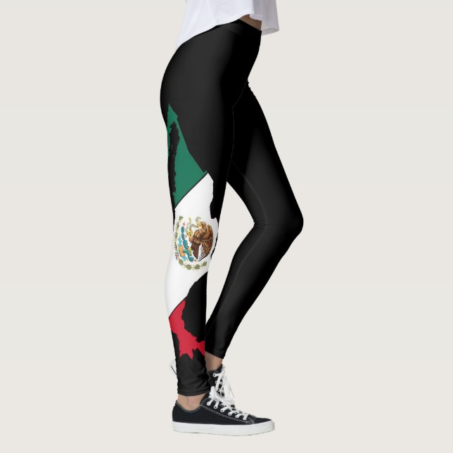 Leggings drapeau mexicain fierté yoga mode femme (Droite)
