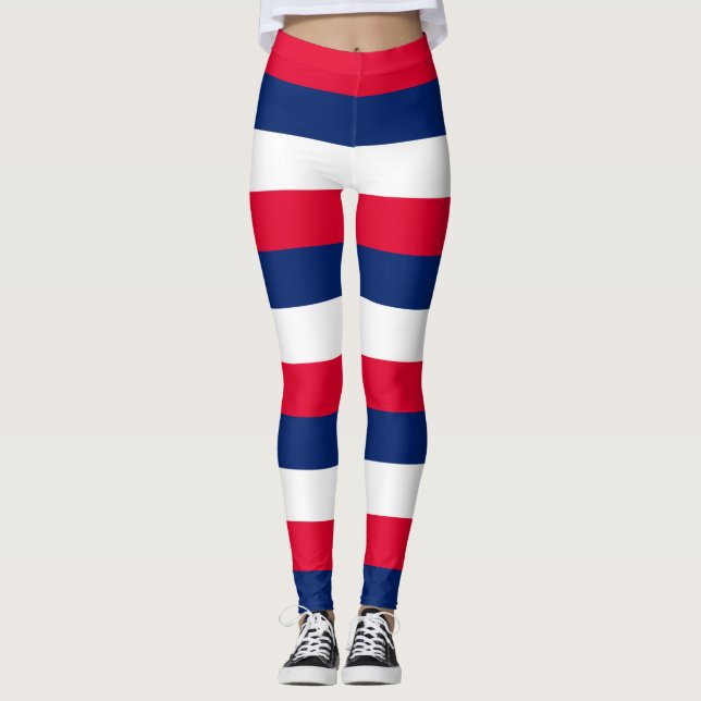 Leggings Drapeau national australien Couleurs Rayé Horizont (Devant)