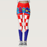 Leggings Drapeau national de Croatie Zastava Hrvatske<br><div class="desc">Le drapeau national de Croatie Zastava Hrvatske croate ou Le Tricolor Trobojnica est l'un des symboles de l'état de la Croatie. Il se compose de trois dimensions égales,  bandes horizontales en couleurs rouge,  blanc et bleu. Au milieu se trouve le blason de la Croatie. #patriotique #drapeau #croatia #croatian #zastavahrvatske</div>