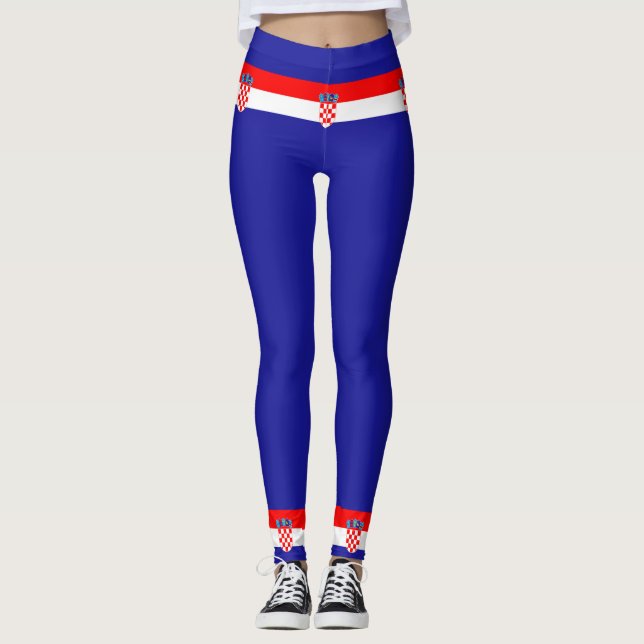 Leggings Drapeau national de Croatie Zastava Hrvatske (Devant)