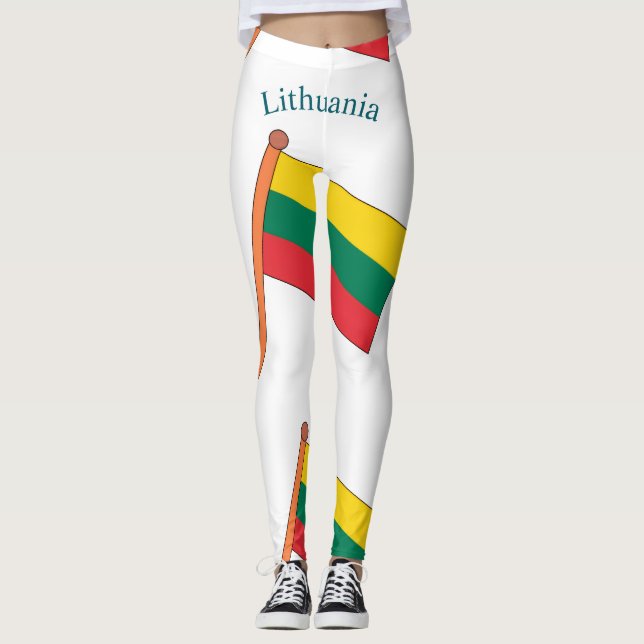 Leggings Drapeau national de la Lituanie Thunder_Cove (Devant)
