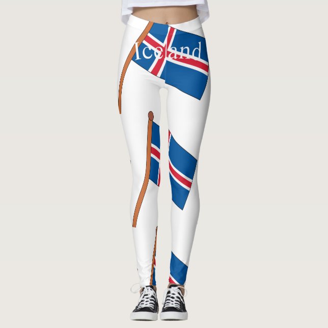Leggings Drapeau national d'Islande Thunder_Cove (Devant)