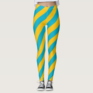 Leggings Drapeau national du Kazakhstan Couleurs diagonales