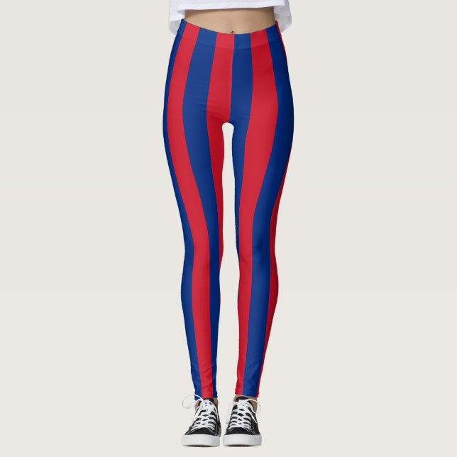 Leggings Drapeau national du Liechtenstein rayé (Devant)