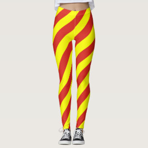 Leggings Drapeau national du Vietnam à bandes diagonales de