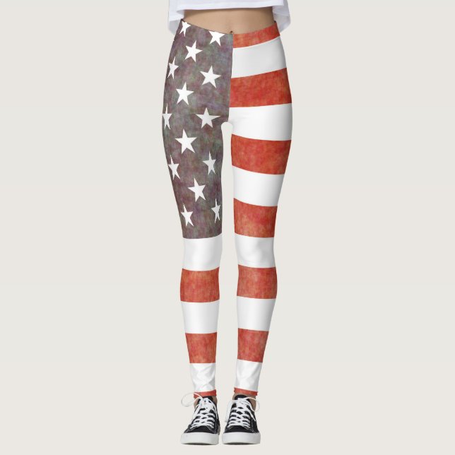 Leggings Drapeau patriotique américain (Devant)