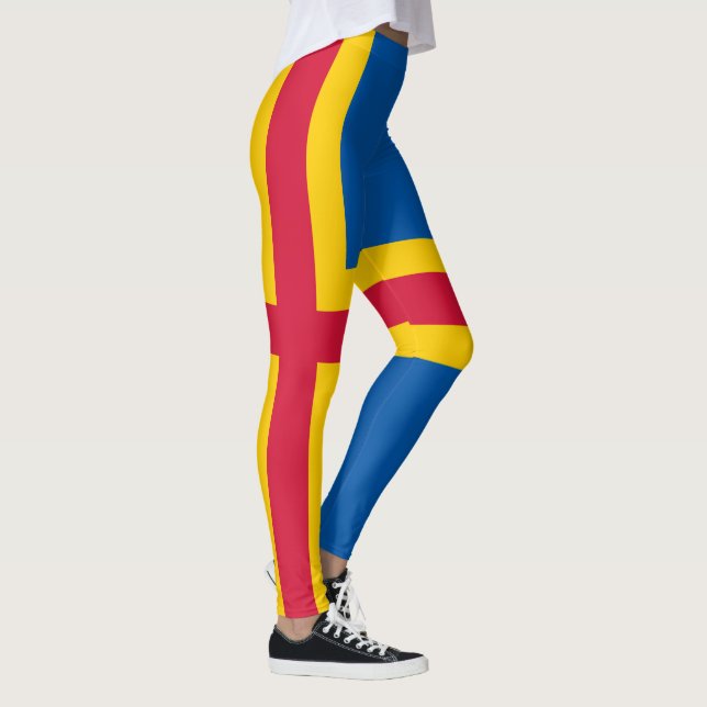 Leggings Drapeau patriotique des îles Åland (Droite)