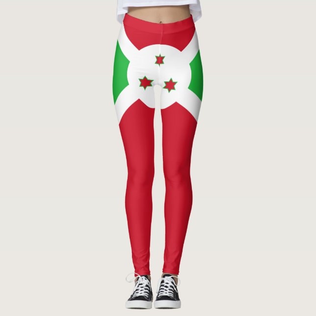 Leggings Drapeau patriotique du Burundi (Devant)