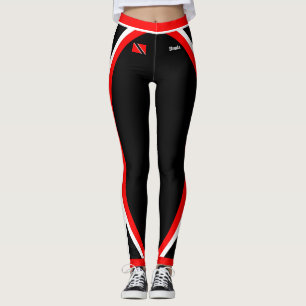 Leggings Drapeau patriotique Trinité-et-Tobago avec votre n