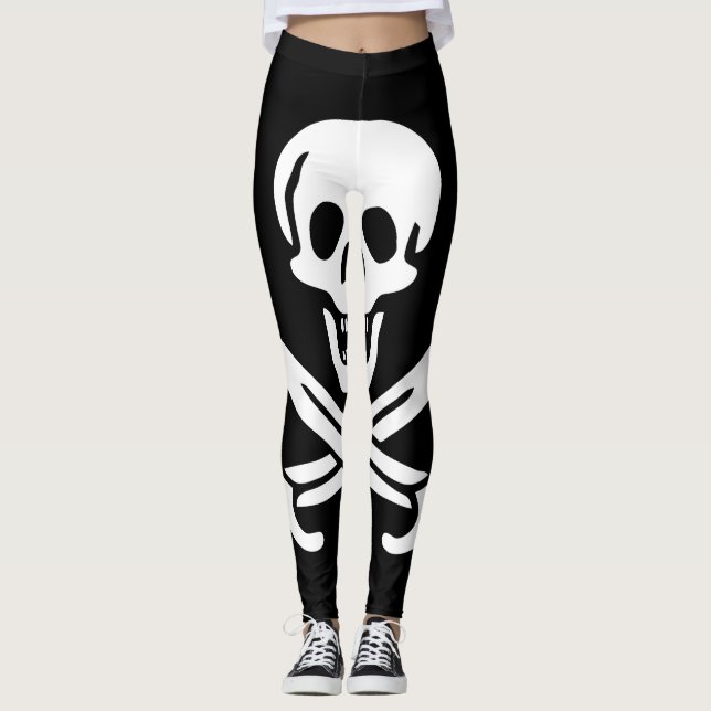 Leggings Drapeau Pirate (Devant)