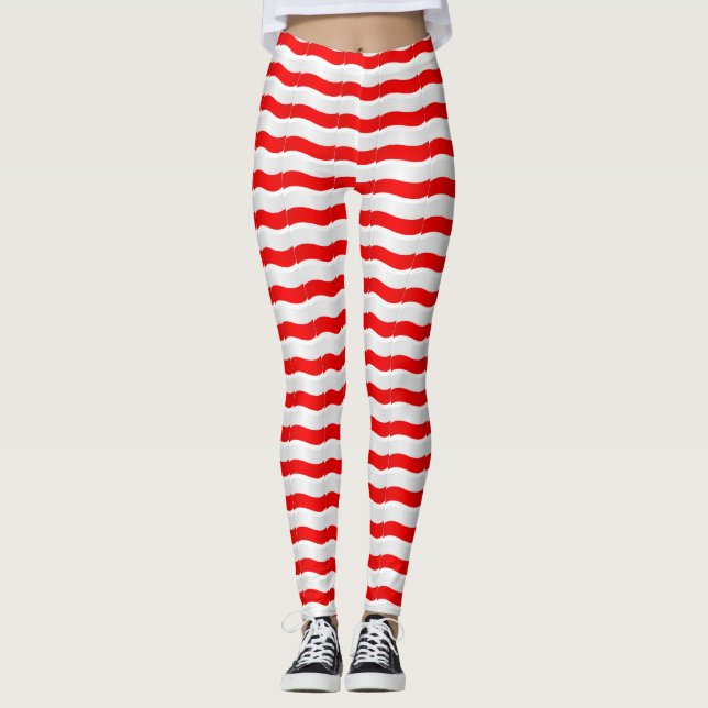 Leggings Drapeau Polonais (Devant)