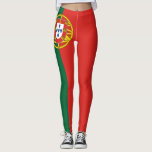 Leggings Drapeau portugais Bandeira De Portugal<br><div class="desc">Drapeau portugais Bandeira De Portugal Le drapeau portugais est le drapeau national de la République portugaise. Il s'agit d'un bicolore rectangulaire dont le champ est inégalement divisé en vert sur le treuil et en rouge sur la mouche. #portugal #portuguais #travel #patriotique</div>