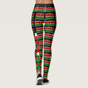 Leggings Drapeau rouge noir vert