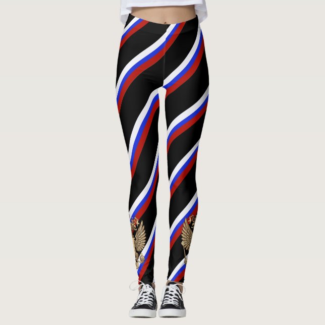 Leggings Drapeau russe de rayures (Devant)