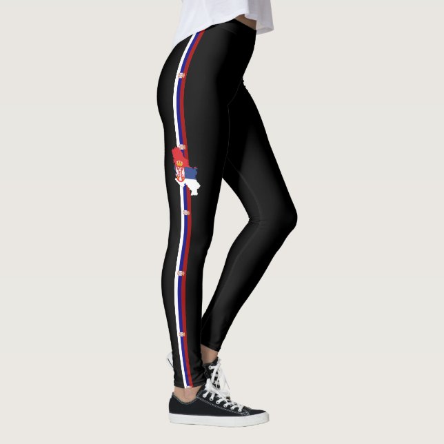 Leggings Drapeau serbe (Droite)