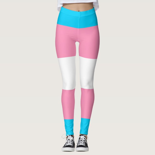 Leggings Drapeau Transgenre | LGBTQIA+  (Devant)