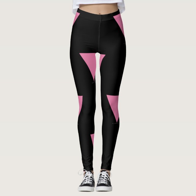 Leggings Drapeau triangle rose de SlipperyJoe's symbole ros (Devant)