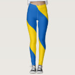 Leggings Drapeau Ukraine<br><div class="desc">Drapeau de l'Ukraine. Drapeau ukrainien. Grand cadeau avec drapeau ukrainien. Bandes horizontales simples de bleu et de jaune.</div>