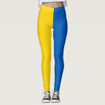 Leggings Drapeau Ukraine<br><div class="desc">Drapeau de l'Ukraine. Drapeau ukrainien. Grand cadeau avec drapeau ukrainien. Bandes horizontales simples de bleu et de jaune.</div>