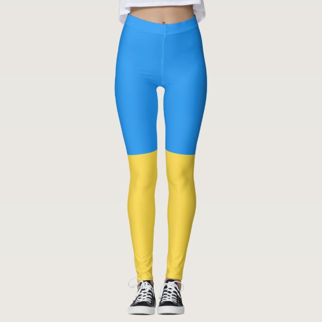 Leggings Drapeau ukrainien (Devant)